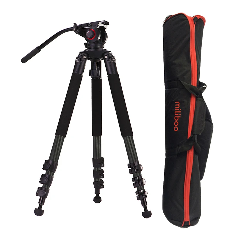 

miliboo 702B carbon fiber Video Camera Professional Tripod legs with fluid head MYT803 max load capacity 25kg