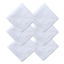 BAIYIXIN женские носовые платки хлопок Цветочная вышивка Роза, большие мягкие носовые платки с вышивкой 17x17"