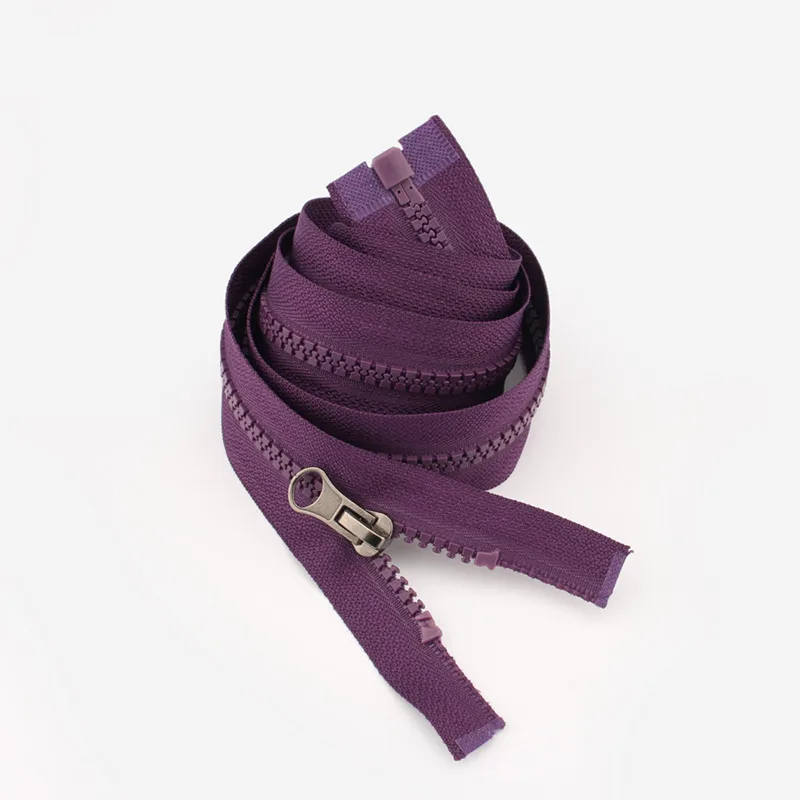 Конец-открыть бесплатно 40-100 см смесь цветной смолы молнии 1 шт. 5# DIY катушки молнии для шитья подушки/задний портной инструменты, аксессуары для одежды - Цвет: purple