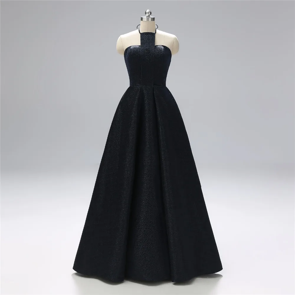 Elegent Long Evening Dress 2019 Black Halter Vestido De Festa A Line Formal Dress Prom Dresses Robe De Soiree L1126 Elegent Long Evening Dress 2019 Black Halter Vestido De Festa A Line Formal Dress Prom Dresses Robe De Soiree L1126