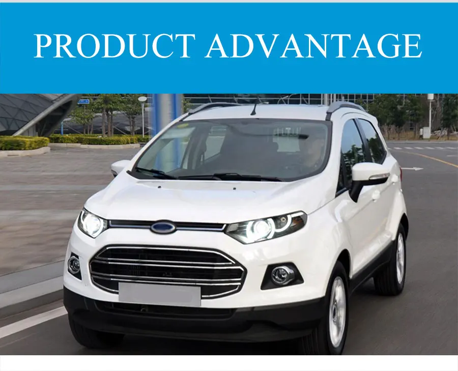 2 шт. светодиодный фары для Ford EcoSport 2013- светодиодный автомобильный фонарь ангельские глазки ксенон HID комплект Противотуманные фары светодиодный дневные ходовые огни