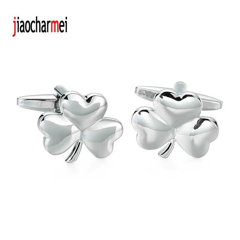 

High quality silver maple Cufflinks personalized design new fashion style love flower leaf cufflinks, French shirt accessories