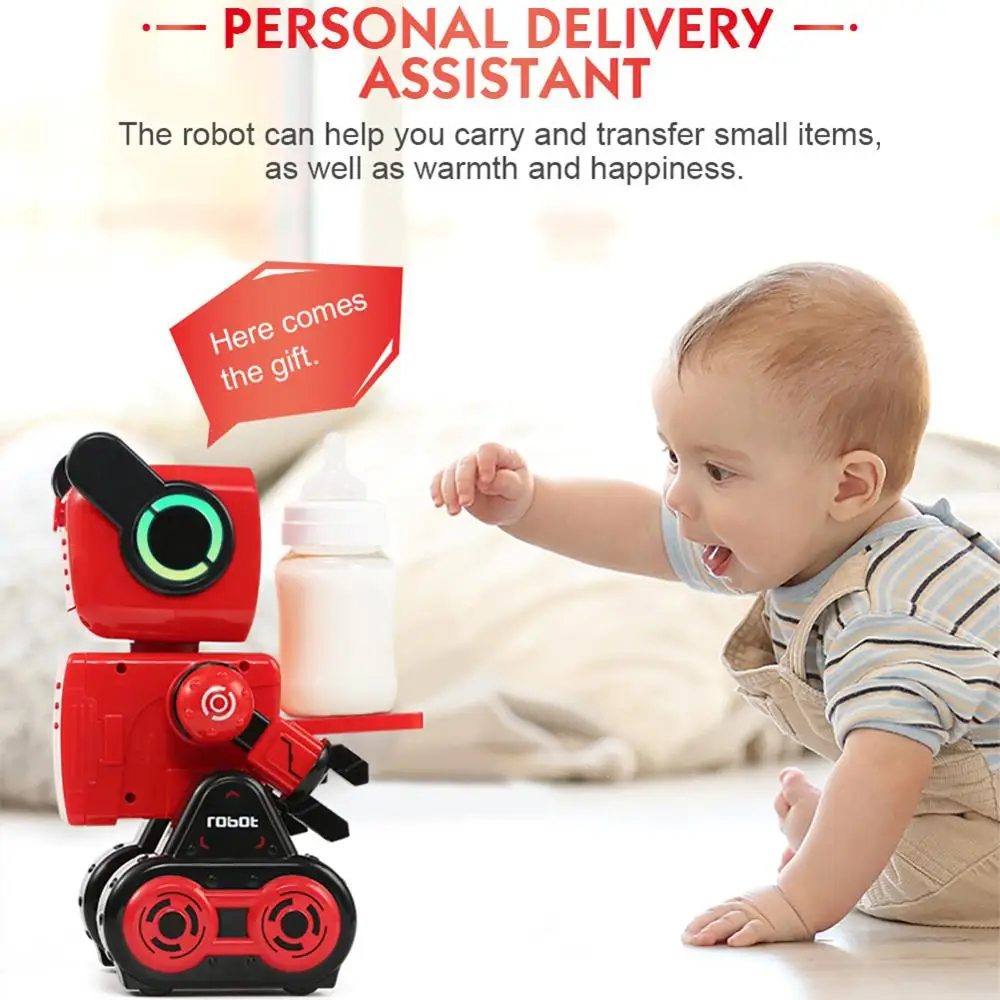 Programmable RC Robot Mini Smart Robot Remote Control Toys Touch Voice Control Sing Dance Built-in Coin Bank Kids Toy Gift