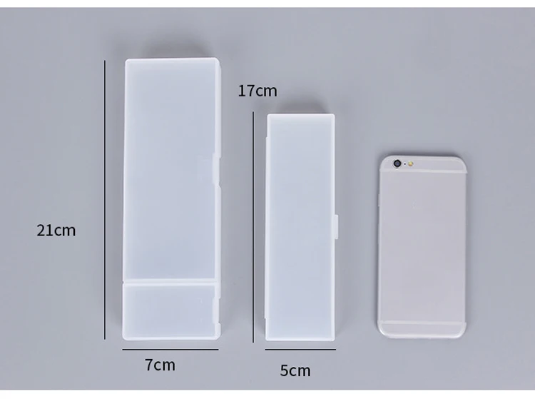 Простой Прозрачный чехол-карандаш для школьников и студентов, маленькая пластиковая коробка для хранения, Обучающие канцелярские принадлежности, офисные принадлежности