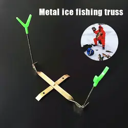 Медный рыболовный кронштейн для ловли со льдом с двойной головкой зимний рыболовный кронштейн для ловли со льдом портативный резервуар