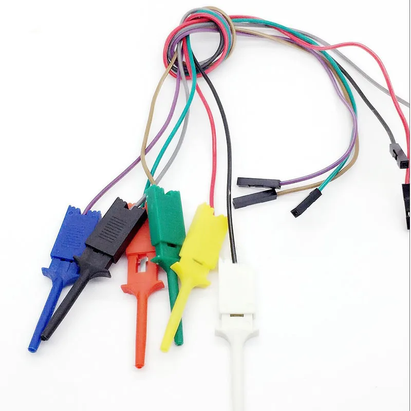 

10pcs in 1 Analyzer Test Clips High Efficiency Logic Analyzer Cable Gripper Probe Test Hook Kit Set #Hbm0396