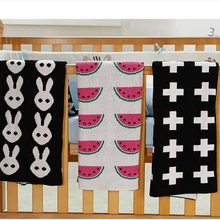 Горячая крест арбуз ананас Одеяло хлопок трикотажные детские Пледы Одеяло 110x130 см