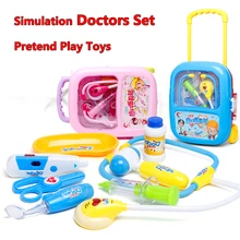 Детский набор доктора для игры игрушки Портативный медицинские шкафа Комплект Детские развивающие ролевые игры Классические игрушки