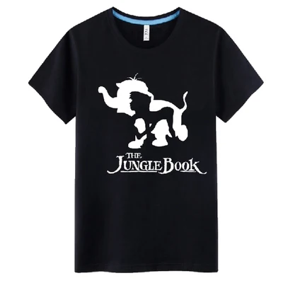 

2016 Movie The Jungle Book Mowgli Cotton Short Sleeve Printing Pattern O-Neck T-shirts Tops Tee Shirts