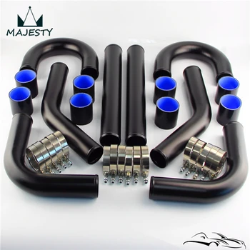 

UNIVERSAL 2.36" 60MM TURBO BOOST INTERCOOLER PIPE KIT 8 PCS Aluminum PIPING
