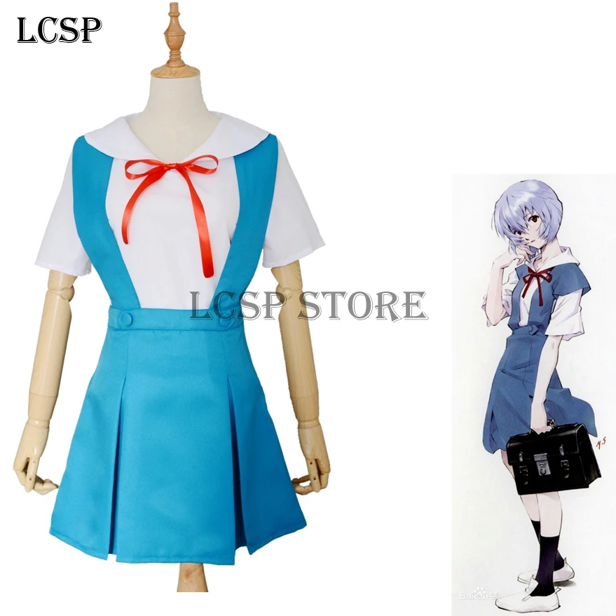 Костюм для косплея LCSP NEON GENESIS EVANGELION EVA Ayanami Ray японское аниме школьная форма