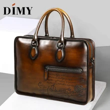 DIMY голландский портфель из натуральной телячьей кожи, мужская сумка, ручная патина, деловой портфель s 15, роскошные сумки, дизайнерская сумка на плечо