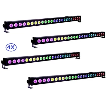 

4XLot NEW 24X4W RGBW 4IN1 DMX LED Wall Wash Light LED Washer Stage Lights DMX512 Indoor LED Flood Down Lighting For Disco Dj ktv
