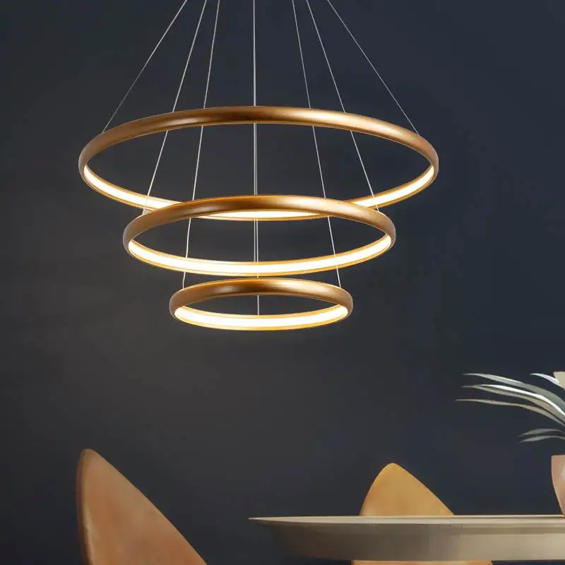 Люстра, современный светодиодный светильник, Круглый круглый светильник для столовой, декоративные светильники для ресторана, подвесные люстры для гостиной, барная лампа