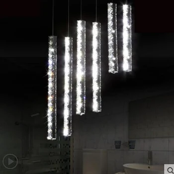 

Restaurant lights personality small chandelier creative bar modern minimalist led crystal chandelier dining room lamp home led