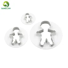 3 шт., форма для печенья для маленьких мальчиков, шоколадный пластик, резак для печенья, сделай сам, тиснёный помадный печенье, форма для вырубки Формочки Для Выпечки
