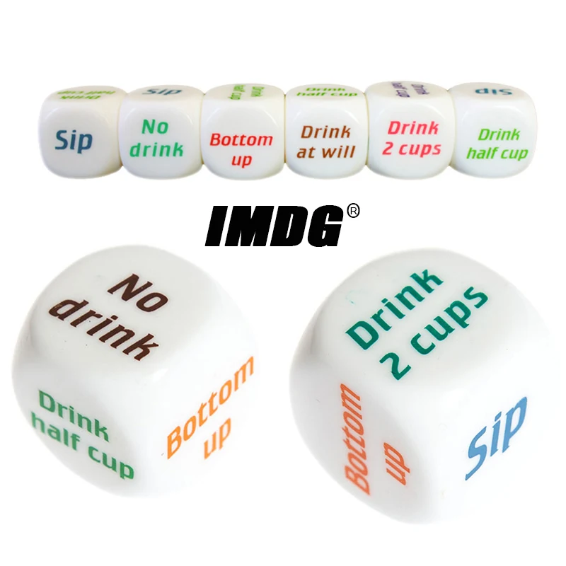 

1PC Acrylic Creative Drinking Dice White Round Corner High Quality Boutique Dice