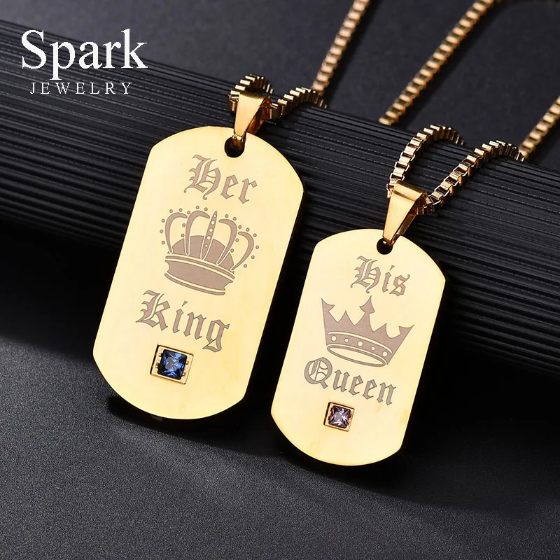 Buy Customized Charm Her king Her Queen Pendant