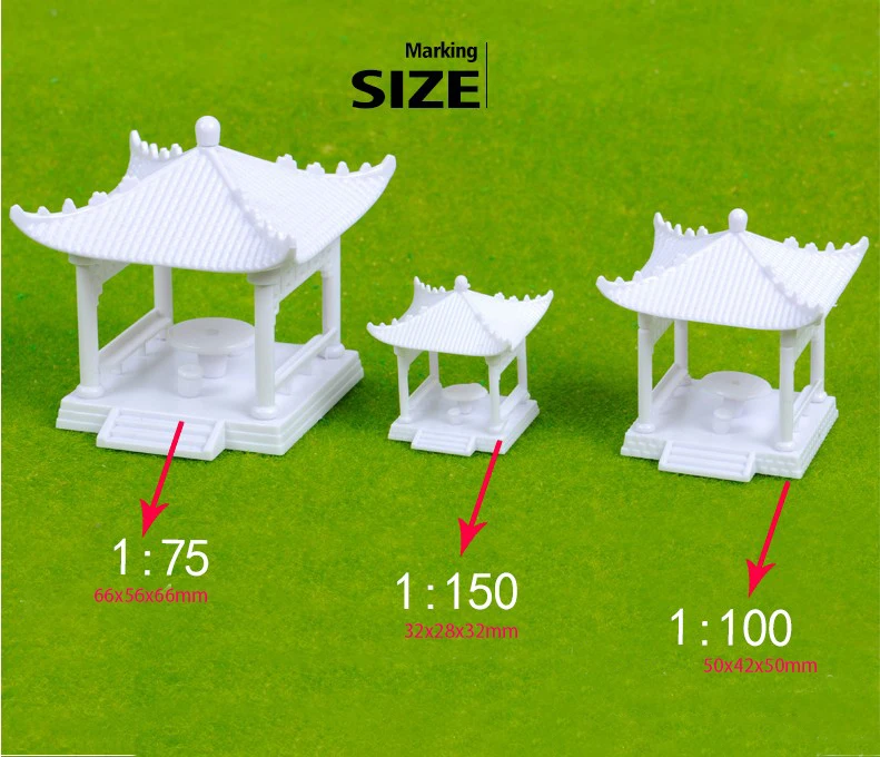 2 комплекта модель павильона Gloriette 1: 75 100 150 поезда Хо н масштаб железнодорожного