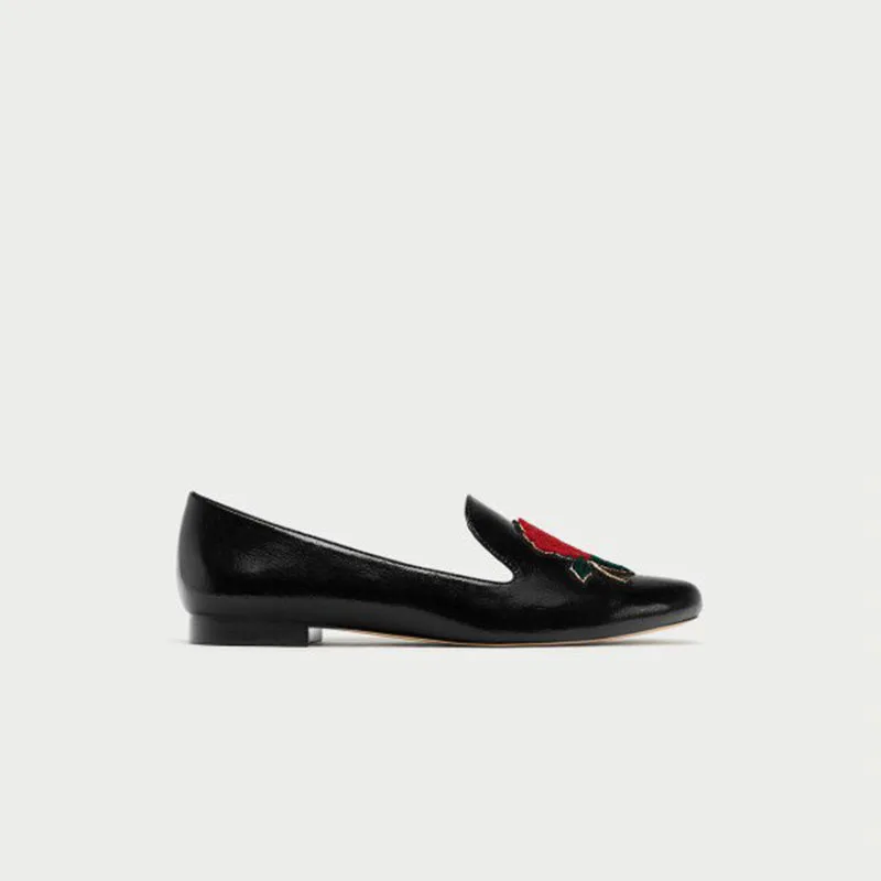 black_round_toe_flats_embroidery_square_toe_loafers_for_women_2_