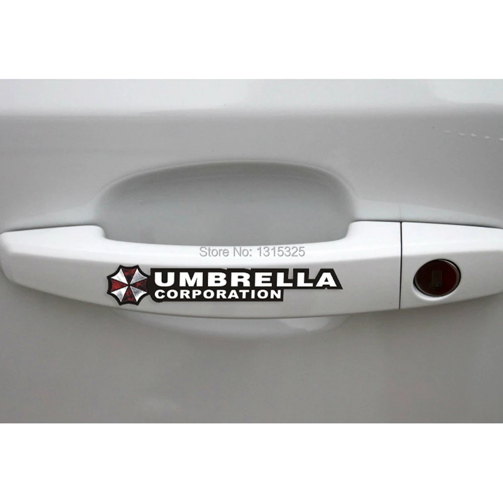 

Aliauto 4 X Umbrella Corporation Car Door Handle Stickers And Decal For Ford Focus 2 Vw Polo Golf Opel Peugeot Hyundai Kia BMW