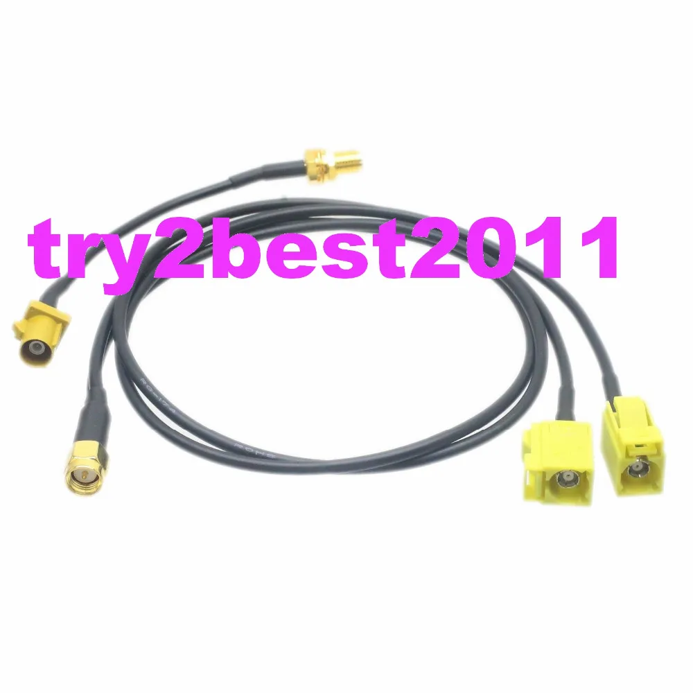Кабель SMB Fakra K 1027 с приводом Карри на SMA Y радиоантенна 1M2F комбинированный отрезок 4