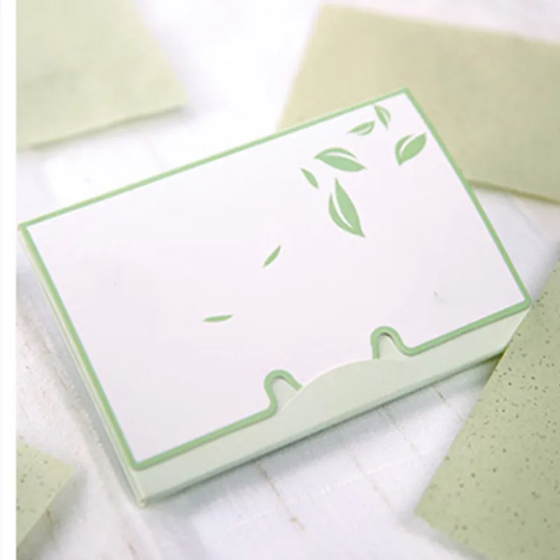 

Summmer Hot 100pc/pack Tissue Papers Green Tea Smell Makeup Cleansing Oil Absorbing Face Paper Absorb Blotting Facial Face Tool