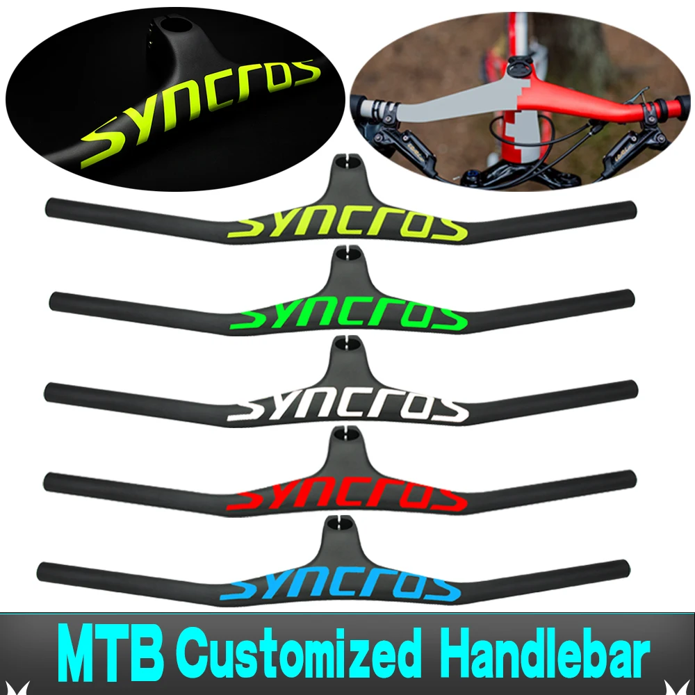 

Syn Custom Champion MTB Bicycle Handlebar / Riser -17 degree One-shaped Integrated Handlebar 3K Gloss or Matte Carbon Fiber Avi