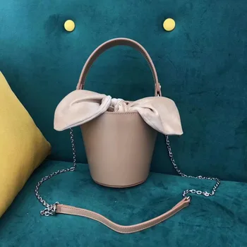 

genuine leather bucket bags real leather small totes bags cow leather crossbody bags