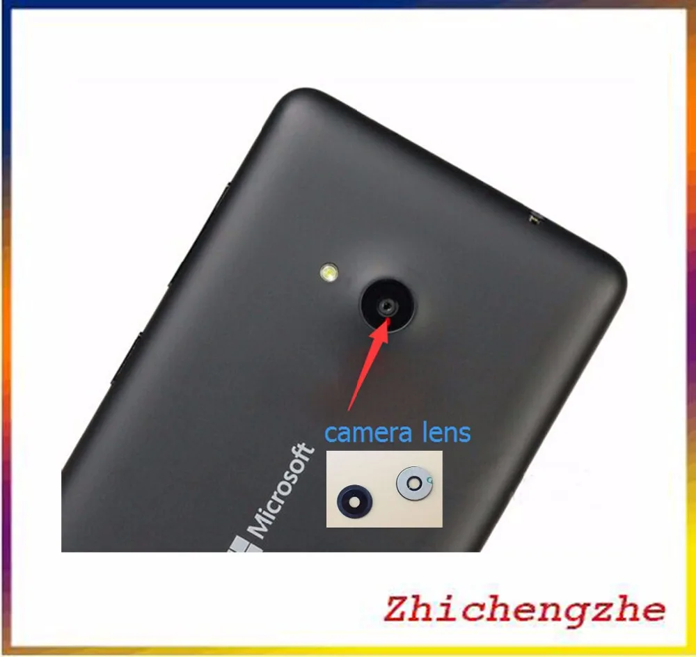 

2pcs/lot Original camera glass lens for Microsoft lumia 535 Back Camera Glass Lens Replacement Parts