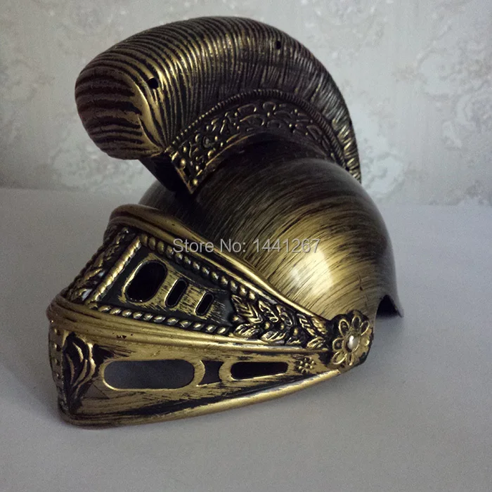 Пластиковый косплей маскарад Римский шлем шляпа Спартанский шлем Римский Воин Золотой/Серебряный Шлем для детей