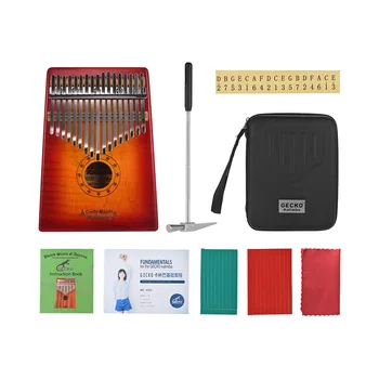 

GECKO MC-S Kalimba 17-key Kalimba Thumb Piano Mbira Curly Maple Solid Wood with Carry Bag Tuning Hammer Music Book Stickers