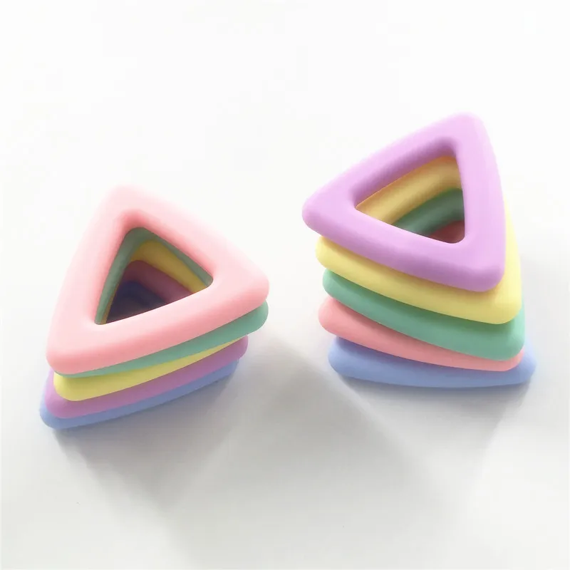 Encantos do Bebê Brinquedo de Montessori Sensorial dos Desenhos Chenkai Triângulo Mordedores Bpa Livre Silicone Faça Você Mesmo Chupeta Animados Fazer Jóias 50 Pcs 11 High Quality Brinquedos e hobbies