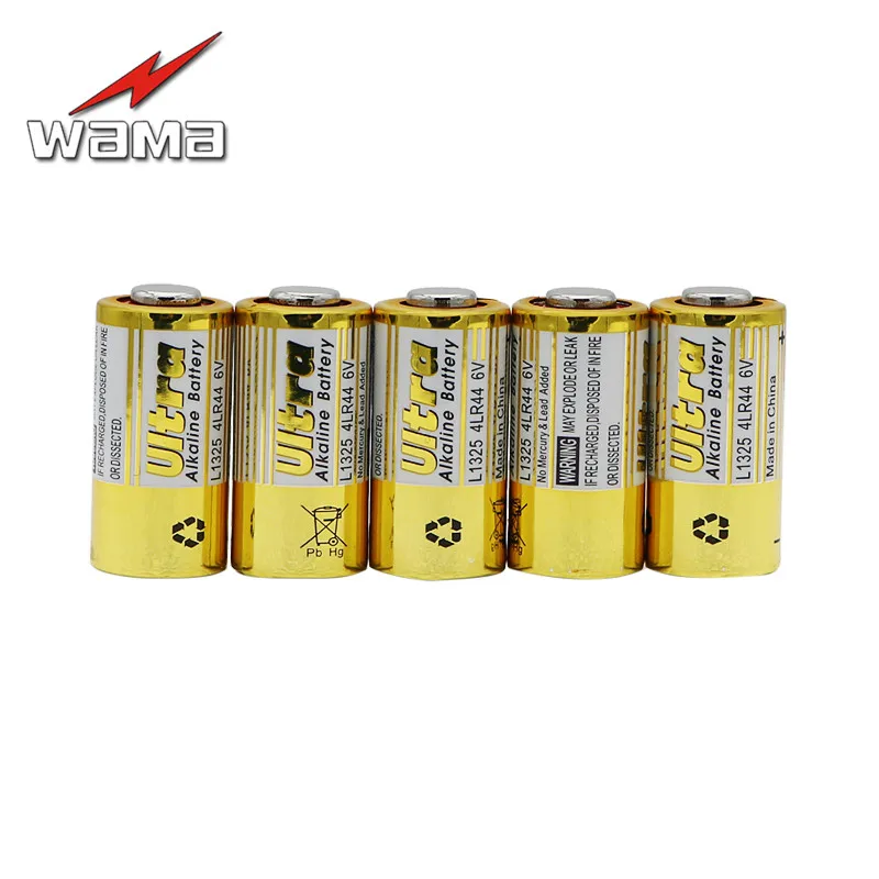 

5pcs/lot Wama 4LR44 Primary Dry Batteries 6V Alkaline Battery 476A L1325 Cells Car Remote Watch Calculator Drop Ship