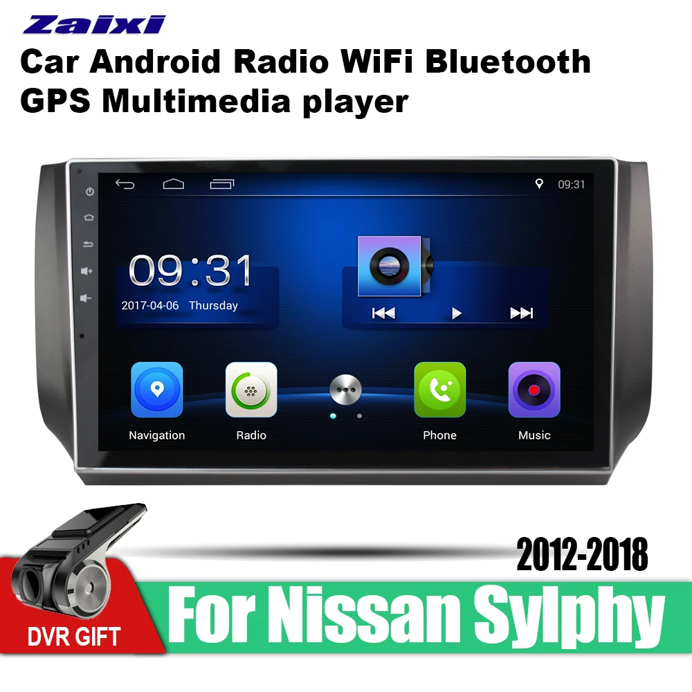 

ZaiXi car gps multimedia player For Nissan Sylphy 2012-2018 car Android navigation raido video audio player stereo audio wifi