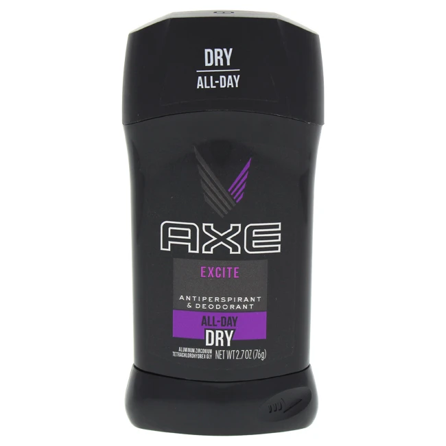 Excite Dry Action Invisible Solid Anti-Perspirant & Deodorant by AXE for Men - 2.7 oz Deodorant