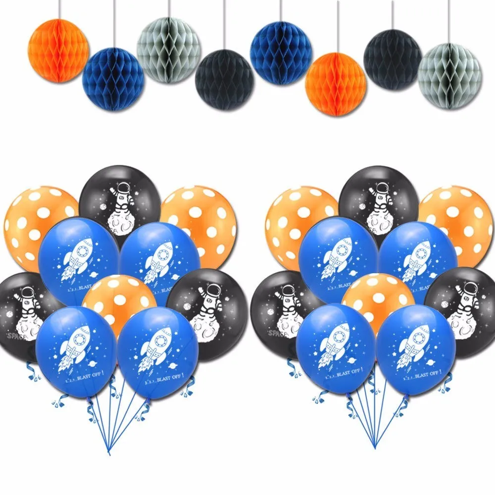 Outer Space Birthday Party Astronaut Balloons Rocket Foil Balloons Galaxy Theme Party Boy Kids Party Decor Favors Helium Globals