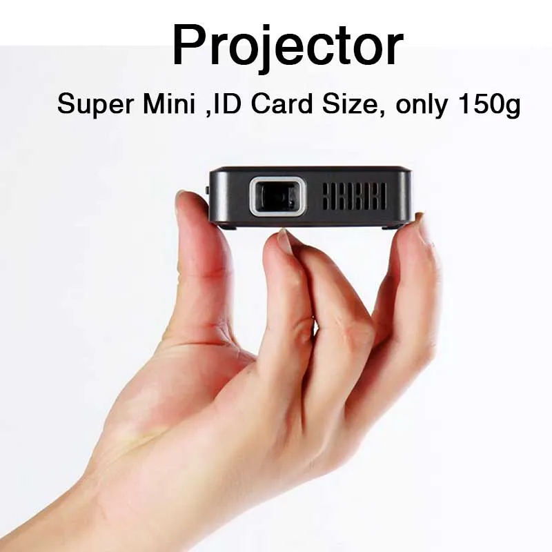 DLP Pocket Projector HD1080P 30fps LED Projector Mini Home Cinema Theater 100 Lumens Built in