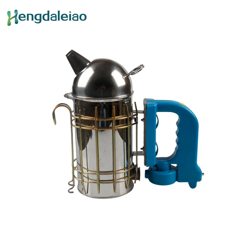 

Factory Supply Beekeeping Hive Box Tools Stainless Steel Manual Leatheroid with the Dome Bee Smoker