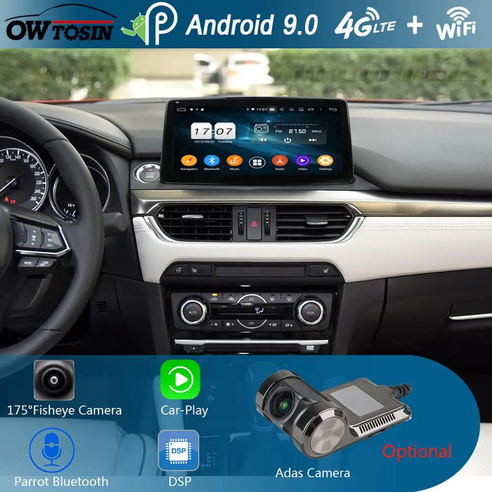 Excellent 10.1" IPS Android 9.0 8Core 4G+64G ROM Car DVD Radio GPS For Mazda 6 III 3 GJ Atenza Mazda6 2017 2018 2019 DSP CarPlay Parrot BT 1 Excellent 10.1" IPS Android 9.0 8Core 4G+64G ROM Car DVD Radio GPS For Mazda 6 III 3 GJ Atenza Mazda6 2017 2018 2019 DSP CarPlay Parrot BT 1