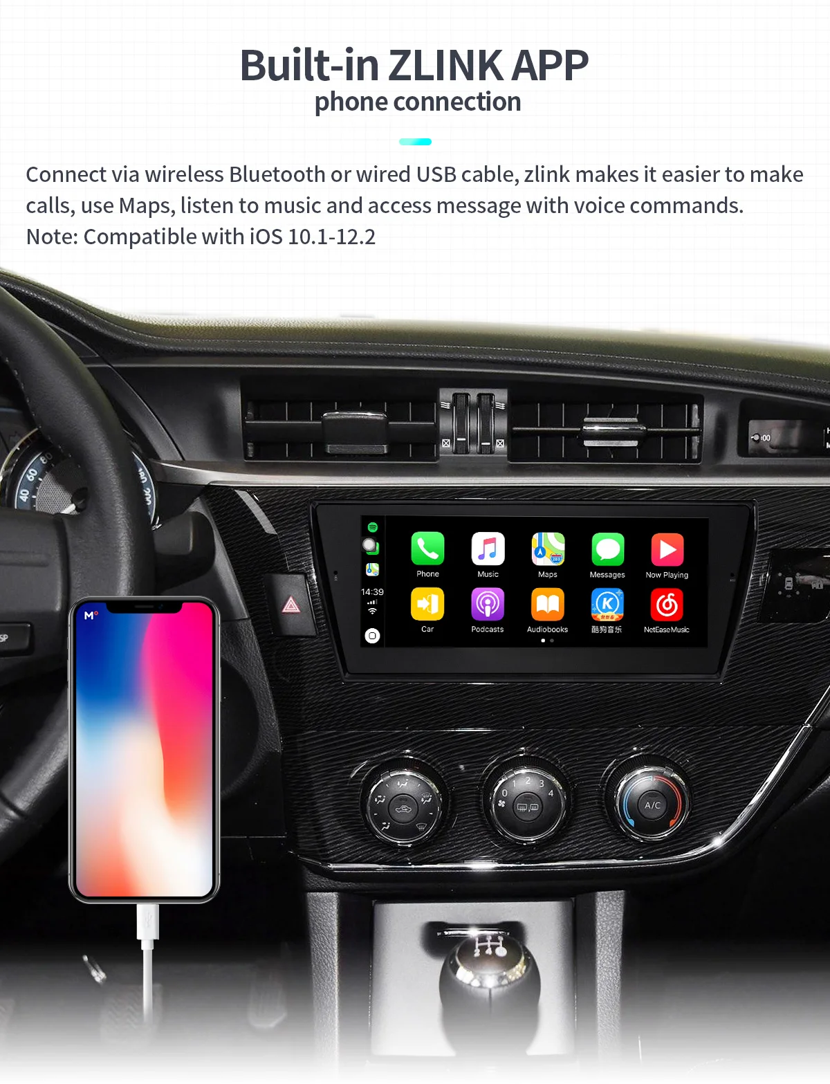 Top JOYING Android 8.1 Car Radio 8.8 inch Screen Octa Core 4GB Ram 64GB Rom Support 4G& DSP stereo GSP for Toyota Corolla 2014-2016 11