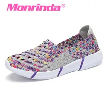 Оригинальные женские кроссовки; сезон лето; плетеная прогулочная обувь; дышащая разноцветная спортивная обувь; Женская легкая уличная спортивная обувь; 7,5
