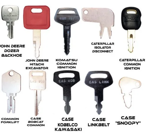 

10 Keys Heavy Equipment / Construction Ignition Key Set