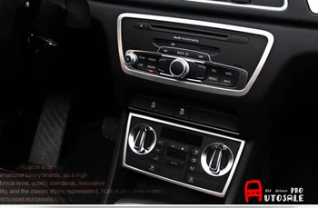 

steel Middle Console Switch Button+ Air Vent Adjustment frame Cover trim 2pcs For Audi Q3 2012-2015