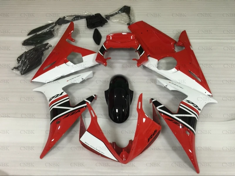 

for YZF600 R6 2003 - 2005 Bodywork YZF600 R6 03 04 Red White Body Kits YZF600 R6 04 05 Fairings Unpainted