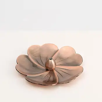 

Flower Shape Metal Incense Stick Holder Burner Brass Plated Incense Stick Coil Home Decor Ash Catcher