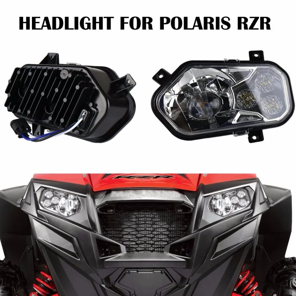 2 X Polaris Ranger and Sportsman LED Headlight Kit ATV UTV Light Accessories font b Projector