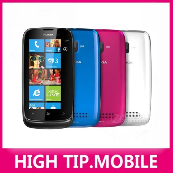 Разблокированный Nokia Lumia 610 Windows мобильный телефон 8 Гб Камера Хранения 5.0MP gps Wifi 3g отремонтированный SG post