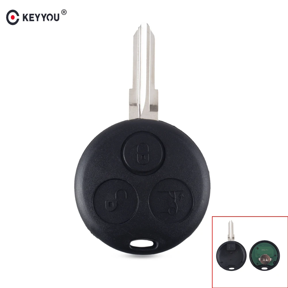 CHIAVE 3 TASTI COMPATIBILE CON SMART TELECOMANDO FORTWO FORFOUR CITY ROADSTER mb