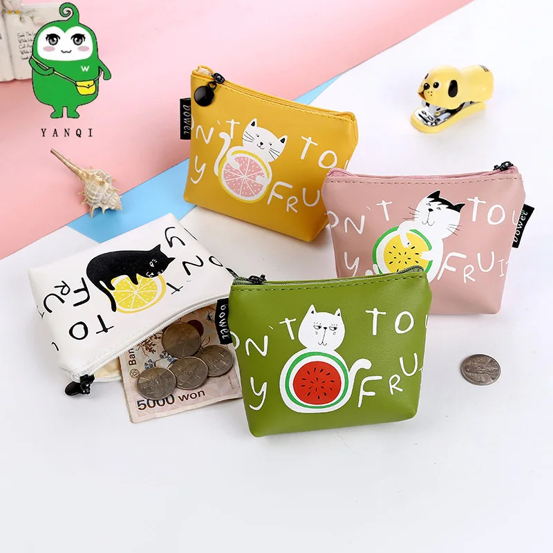 

Cute Cat Waterproof Hand Holding Coin Bag Storage Bag Change Bag Girls Purse Organizer